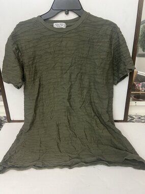Mida Undici Men's Large Green T-Shirt Short Sleeve Crew Neck Italy        X